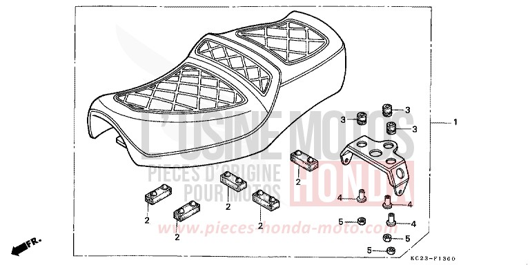 SIEGE de CM125C CANDY GLORY RED-U (R101) de 1988