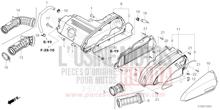 CLIGNOTANT de CM125C CANDY GLORY RED-U (R101) de 1988