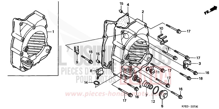 PANNEAU CARTER-MOTEUR D. de JAZZ ACCURATE SILVER METALLIC (NH146) de 2001