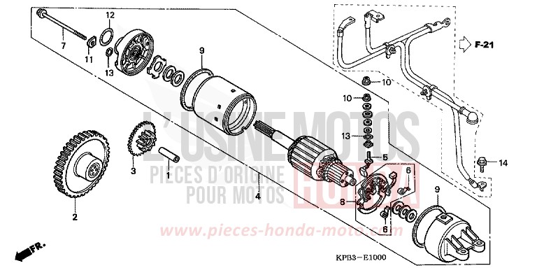 MOTEUR DE DEMARRAGE de JAZZ ACCURATE SILVER METALLIC (NH146) de 2001
