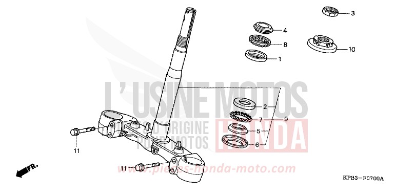 TIGE DE DIRECTION de JAZZ ACCURATE SILVER METALLIC (NH146) de 2001