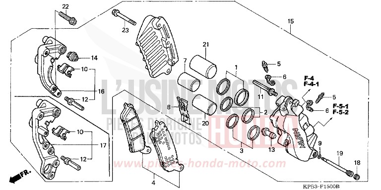 ETRIER DE FREIN AVANT de JAZZ ACCURATE SILVER METALLIC (NH146) de 2001