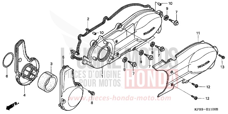 PANNEAU CARTER-MOTEUR G. de JAZZ CANDY GLORY RED-U (R101) de 2001