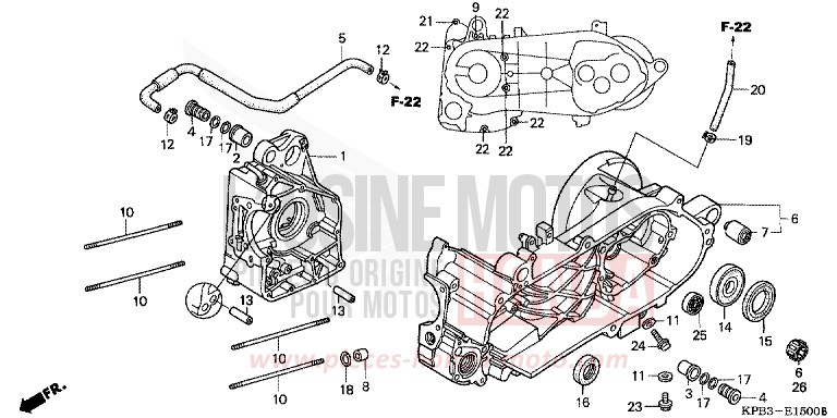 CARTER MOTEUR de JAZZ CANDY GLORY RED-U (R101) de 2001