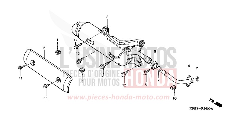 SILENCIEUX D'ECHAPPEMENT de JAZZ LAPIS BLUE METALLIIC (PB257) de 2001