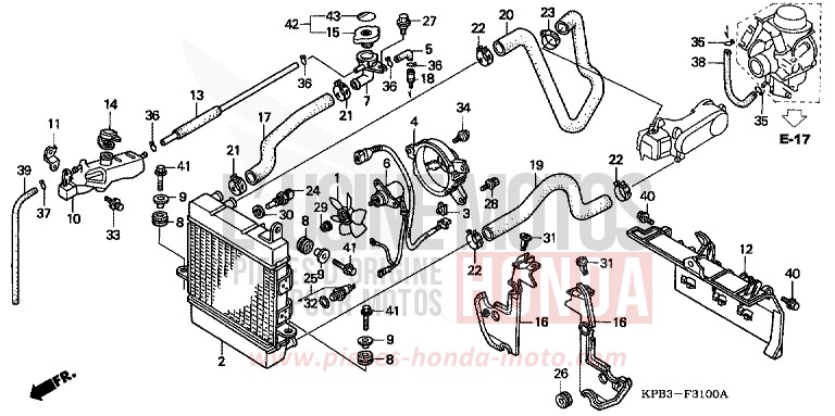 RADIATEUR de JAZZ LAPIS BLUE METALLIIC (PB257) de 2001
