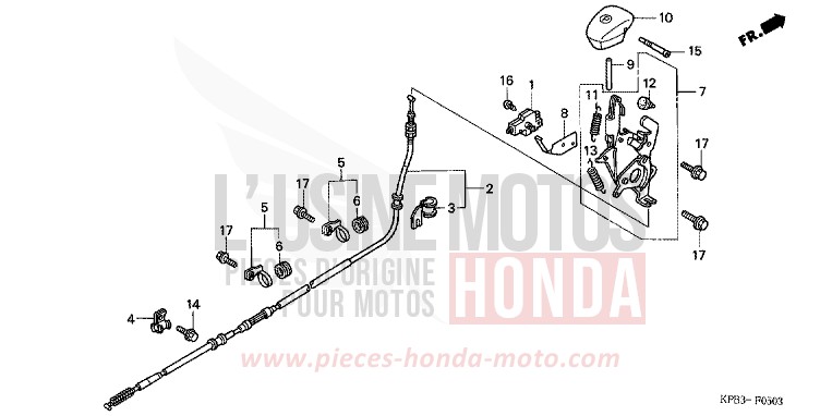 FREIN DE STATIONNEMENT de JAZZ PURE BLACK (NH237) de 2001