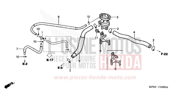 VALVE INJECTION D'AIR de JAZZ PURE BLACK (NH237) 2001