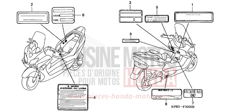 ETIQUETTE DE PRECAUTIONS de JAZZ PURE BLACK (NH237) de 2001