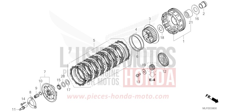 EMBRAYAGE (NT1100A) de NT1100 GUNMETAL BLACK METLLIC (NHC52) de 2025