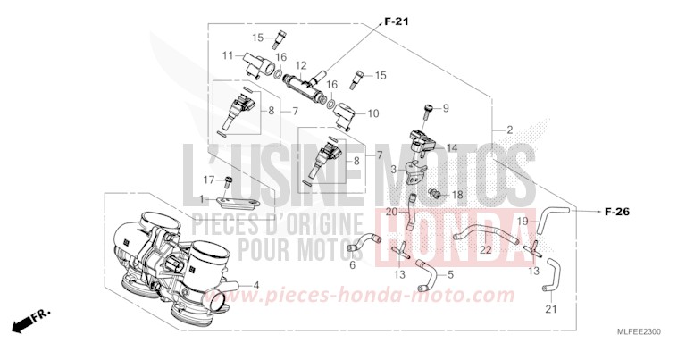 CORPS DE PAPILLON de NT1100 GUNMETAL BLACK METLLIC (NHC52) 2025