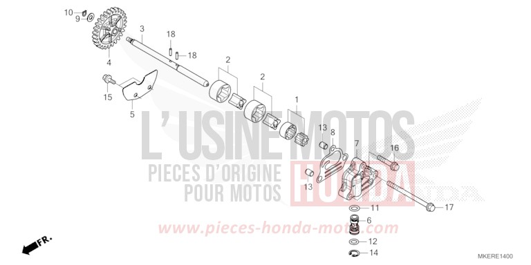 POMPE A HUILE de CRF450R EXTREME RED (R292) 2025