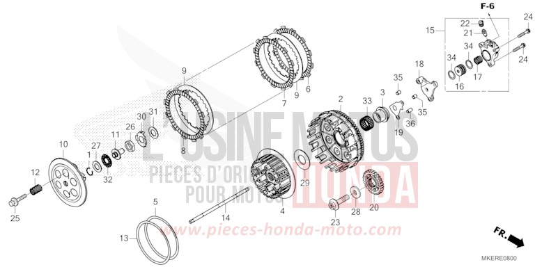 EMBRAYAGE de CRF450R EXTREME RED (R292) 2025