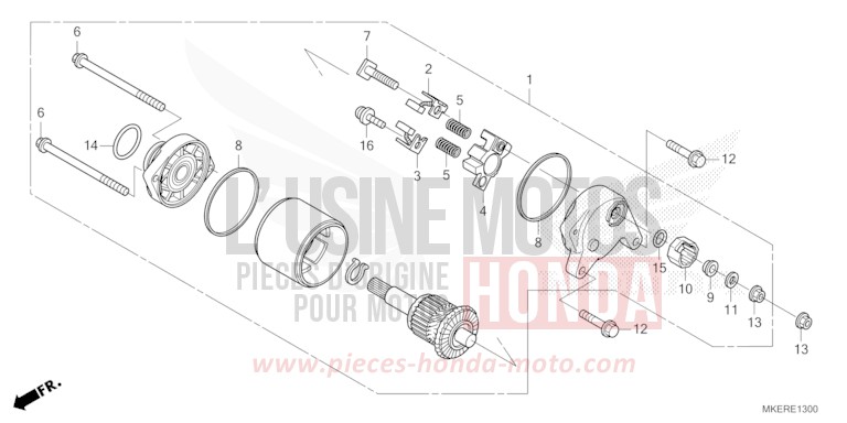 MOTEUR DE DEMARRAGE de CRF450R EXTREME RED (R292) 2025
