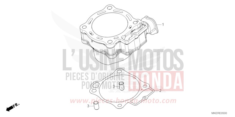 CYLINDRE de CRF450R EXTREME RED (R292) 2025
