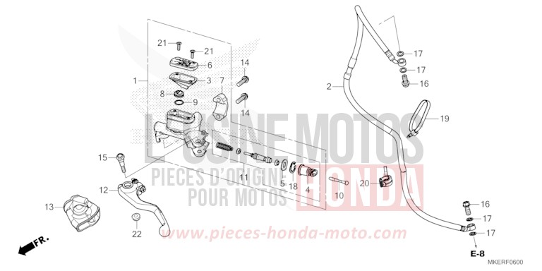 MAITRE-CYLINDRE de CRF450R EXTREME RED (R292) 2025