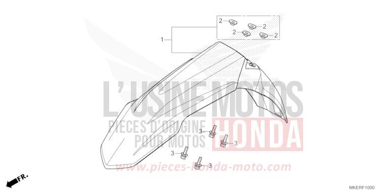 AILE AVANT de CRF450R EXTREME RED (R292) 2025