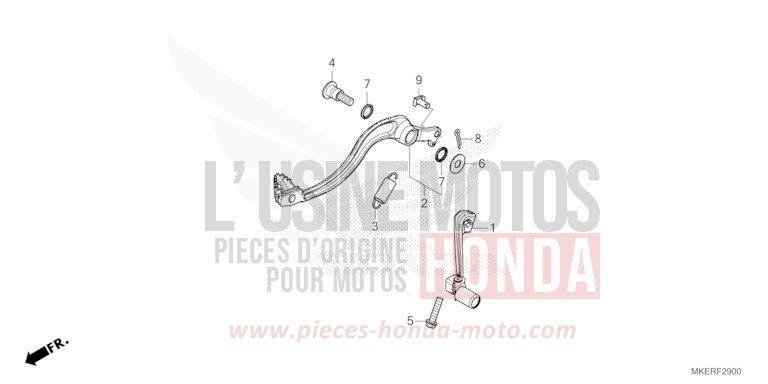 PEDALE de CRF450R EXTREME RED (R292) 2025