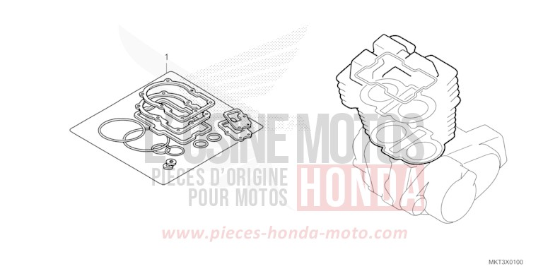 TROUSSE DE JOINT A de X-ADV GRAPHITE BLACK (NHB01) de 2021