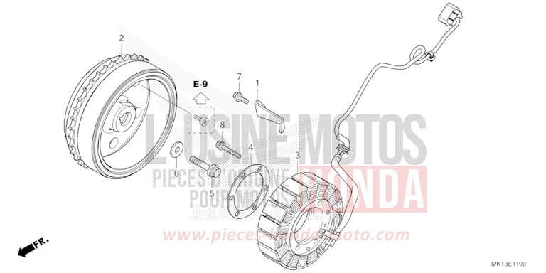 GENERATRICE de X-ADV MAT BETA SILVER METALLIC (NHC08) de 2021