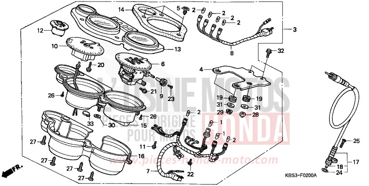 COMPTEUR de NSR125R BLACK (NH1E) 1999
