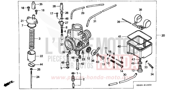 CARBURATEUR de NSR125R SPARKLING RED (R127V) 1999