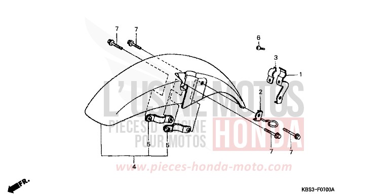 AILE AVANT de NSR125R NOIR (NH1D) 2000