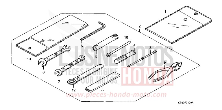 OUTILS de NSR125R NOIR (NH1D) 2000
