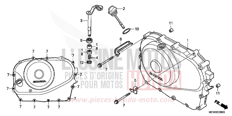 PANNEAU CARTER-MOTEUR D. de Deauville CARNELIAN RED METALLIC (R296) de 2011