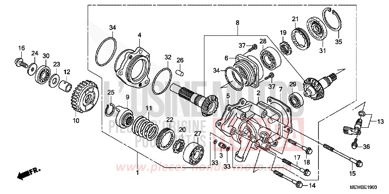 CARTER D'ENGRENAGE de Deauville SHASTA WHITE (NH138) de 2011