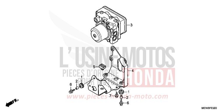 MODULATEUR ABS de Deauville SHASTA WHITE (NH138) de 2011