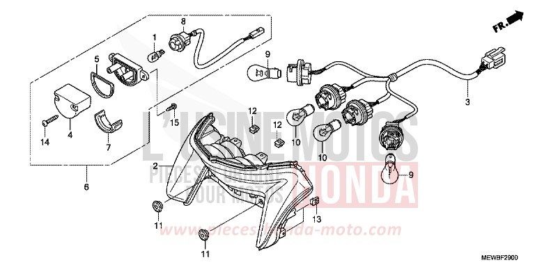 FEU ARRIERE de Deauville SPANGLE SILVER METALLIC (NHA49) de 2011