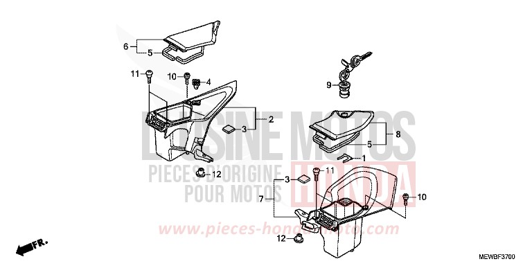 POCHE DE CARENAGE de Deauville SHASTA WHITE (NH138) de 2011