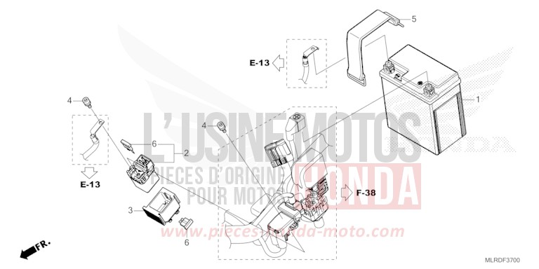 BATTERIE de NX500 GRAND PRIX RED (R380) 2025