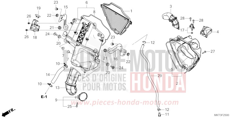 FILTRE A AIR de X-ADV PEARL DEEP MUD GRAY (NHC47) de 2021