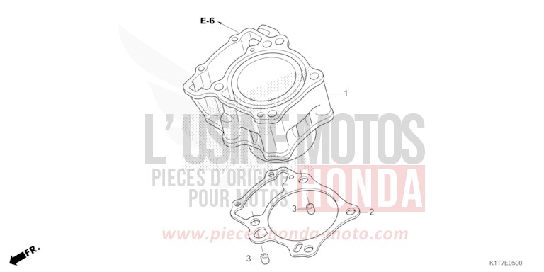 CYLINDRE de CRF300LA EXTREME RED (R292) 2023