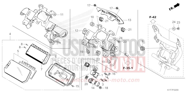 COMPTEUR de CRF300LA EXTREME RED (R292) 2023