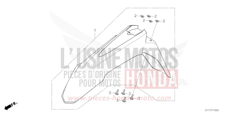 AILE AVANT de CRF300LA EXTREME RED (R292) 2023