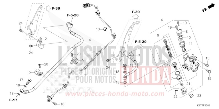 REAR BRAKE MASTER CYLINDER (CRF250LA/LRA,300LA/LRA) de CRF300LA EXTREME RED (R292) 2023