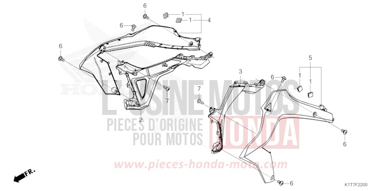 BUSE (CRF250L/LA,CRF300L/LA) de CRF300LA EXTREME RED (R292) 2023