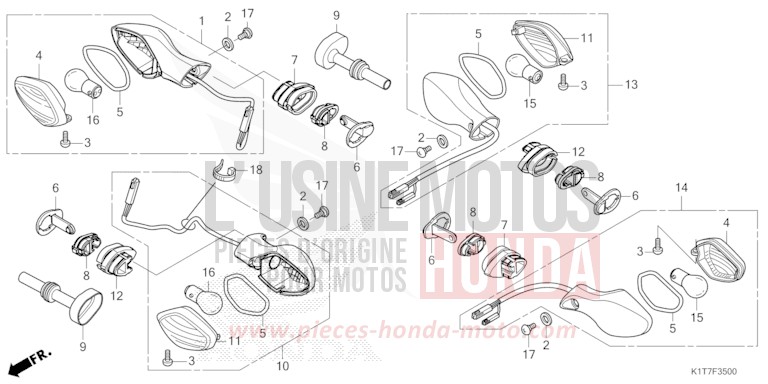 CLIGNOTANT (CRF300LA-ED,2ED) de CRF300LA EXTREME RED (R292) 2023