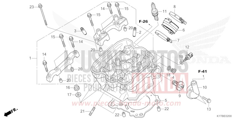 CULASSE de CRF300LA EXTREME RED (R292) 2025
