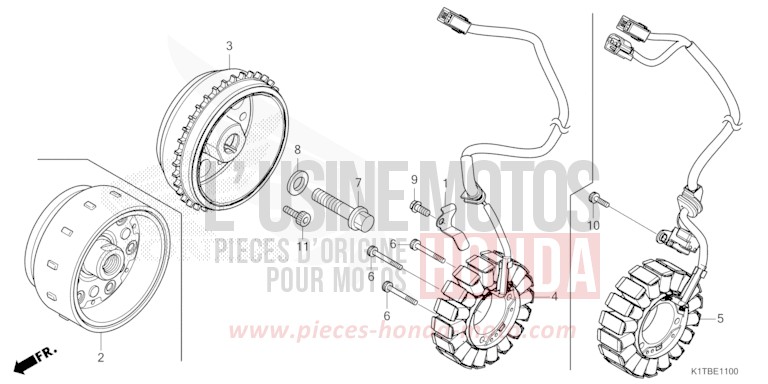 GENERATRICE de CRF300LA EXTREME RED (R292) 2025