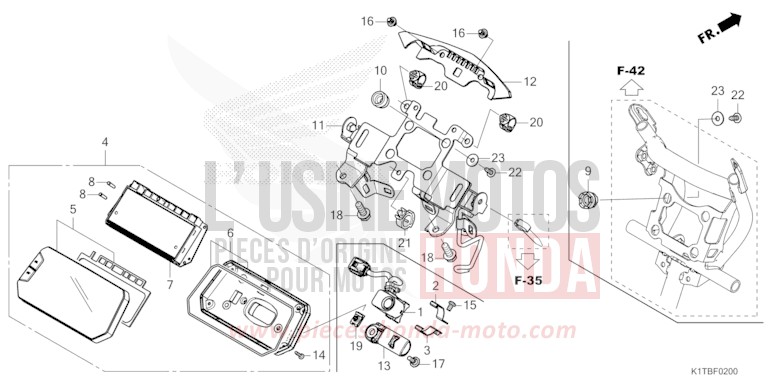 COMPTEUR de CRF300LA EXTREME RED (R292) 2025
