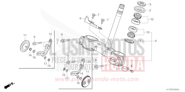 TIGE DE DIRECTION de CRF300LA EXTREME RED (R292) 2025