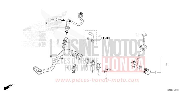 PEDALE de CRF300LA EXTREME RED (R292) 2025