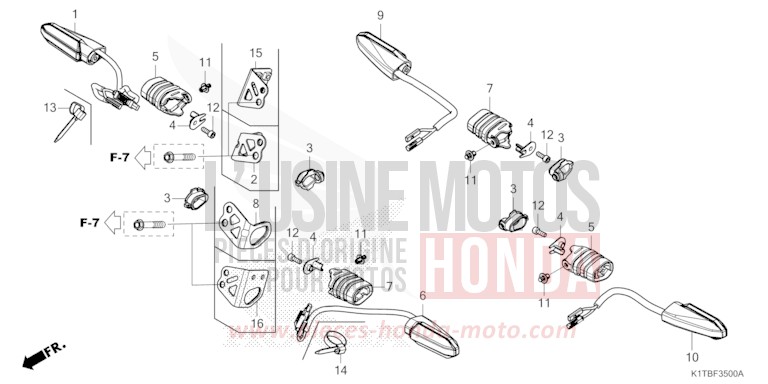CLIGNOTANT de CRF300LA EXTREME RED (R292) 2025