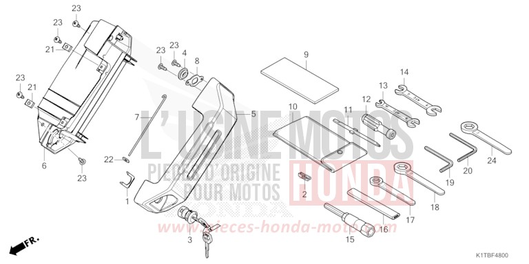 OUTIL/BOITE A OUTILS de CRF300LA EXTREME RED (R292) 2025