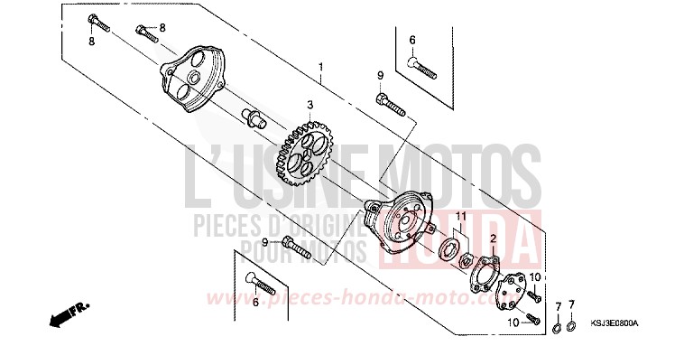 POMPE A HUILE de CRF100F EXTREME RED (R292) de 2005