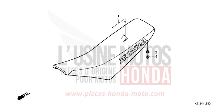 SIEGE de CRF100F EXTREME RED (R292) de 2005